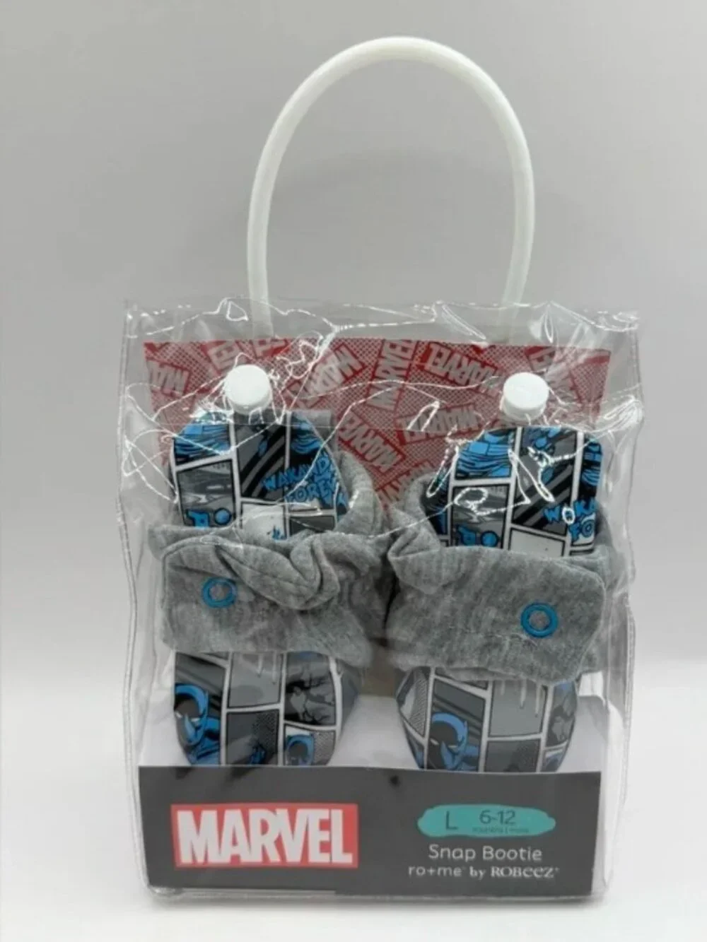 NWT Ro + Me by Robeez Snap Bootie Large 6-12 Months Marvel Black Panther